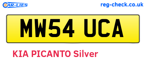 MW54UCA are the vehicle registration plates.