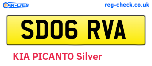 SD06RVA are the vehicle registration plates.