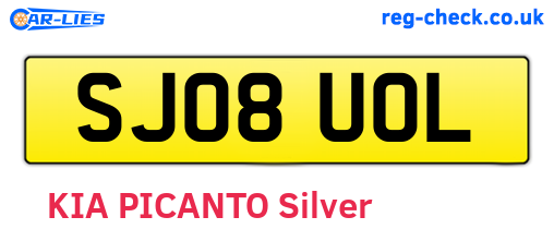 SJ08UOL are the vehicle registration plates.