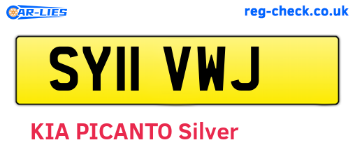 SY11VWJ are the vehicle registration plates.