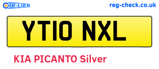 YT10NXL are the vehicle registration plates.