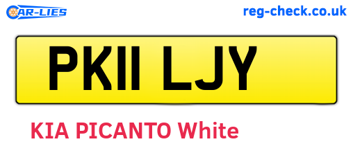 PK11LJY are the vehicle registration plates.