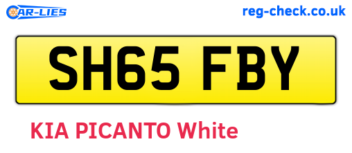 SH65FBY are the vehicle registration plates.
