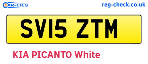 SV15ZTM are the vehicle registration plates.