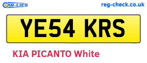 YE54KRS are the vehicle registration plates.