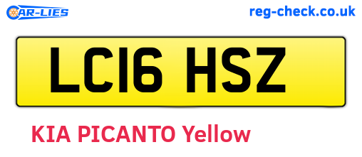 LC16HSZ are the vehicle registration plates.