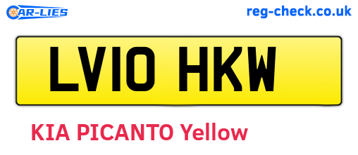 LV10HKW are the vehicle registration plates.
