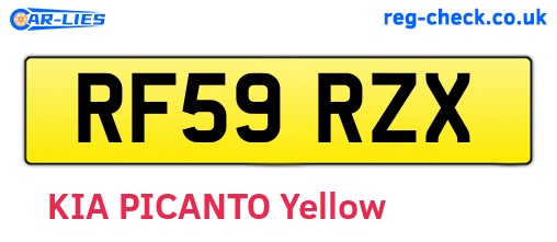RF59RZX are the vehicle registration plates.