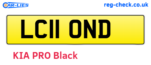 LC11OND are the vehicle registration plates.