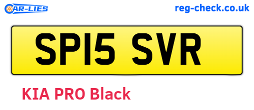 SP15SVR are the vehicle registration plates.