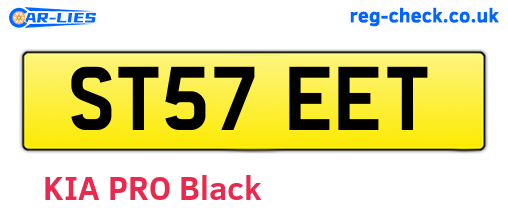ST57EET are the vehicle registration plates.