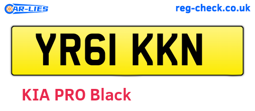 YR61KKN are the vehicle registration plates.