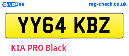 YY64KBZ are the vehicle registration plates.