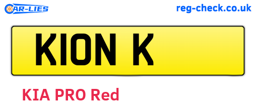 K1ONK are the vehicle registration plates.