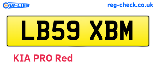 LB59XBM are the vehicle registration plates.