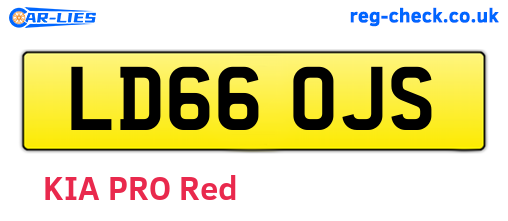 LD66OJS are the vehicle registration plates.