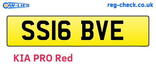 SS16BVE are the vehicle registration plates.