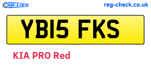 YB15FKS are the vehicle registration plates.