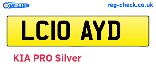 LC10AYD are the vehicle registration plates.