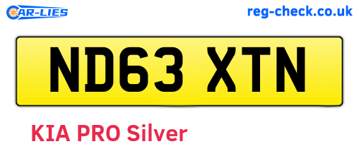 ND63XTN are the vehicle registration plates.