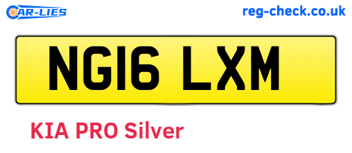 NG16LXM are the vehicle registration plates.