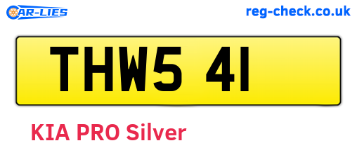 THW541 are the vehicle registration plates.