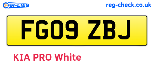 FG09ZBJ are the vehicle registration plates.