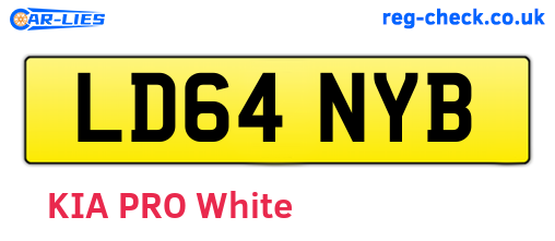 LD64NYB are the vehicle registration plates.