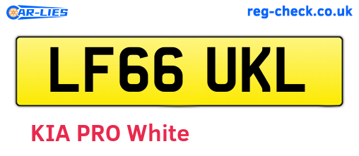 LF66UKL are the vehicle registration plates.