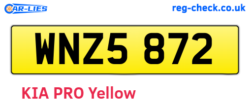 WNZ5872 are the vehicle registration plates.