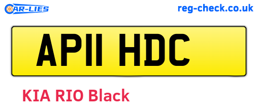 AP11HDC are the vehicle registration plates.