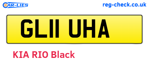 GL11UHA are the vehicle registration plates.