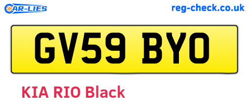 GV59BYO are the vehicle registration plates.