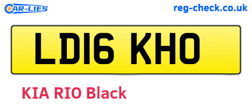 LD16KHO are the vehicle registration plates.