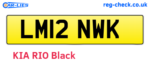LM12NWK are the vehicle registration plates.