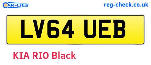 LV64UEB are the vehicle registration plates.