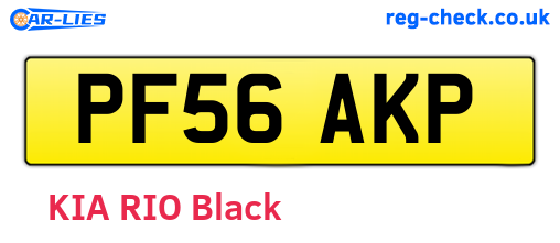 PF56AKP are the vehicle registration plates.