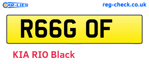 R66GOF are the vehicle registration plates.
