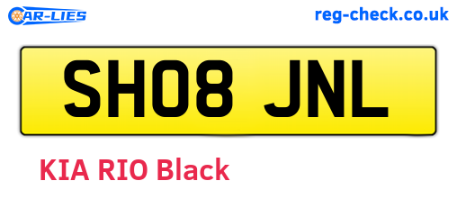 SH08JNL are the vehicle registration plates.