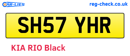 SH57YHR are the vehicle registration plates.