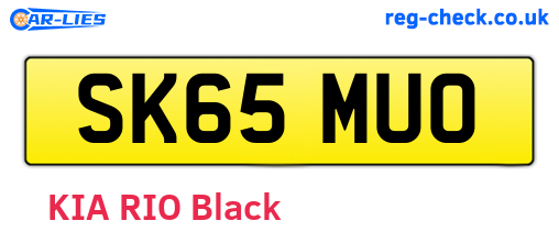 SK65MUO are the vehicle registration plates.