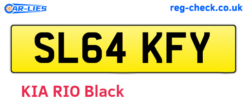 SL64KFY are the vehicle registration plates.