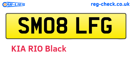 SM08LFG are the vehicle registration plates.