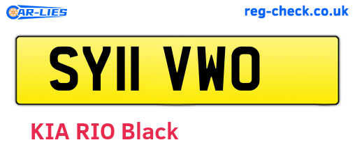 SY11VWO are the vehicle registration plates.