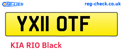 YX11OTF are the vehicle registration plates.