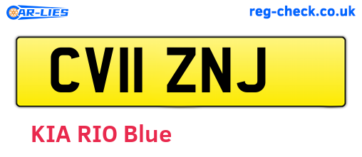 CV11ZNJ are the vehicle registration plates.
