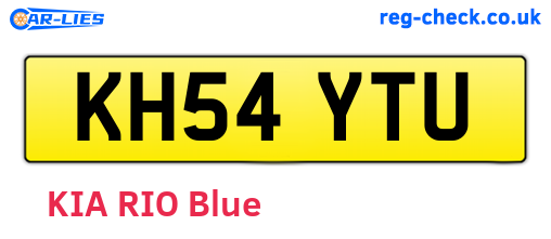 KH54YTU are the vehicle registration plates.