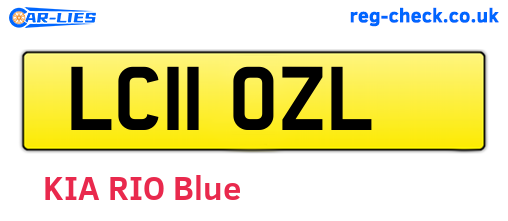 LC11OZL are the vehicle registration plates.