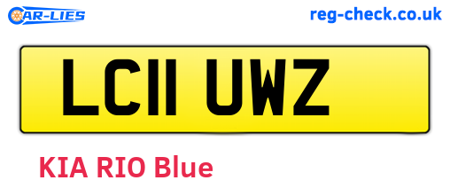 LC11UWZ are the vehicle registration plates.