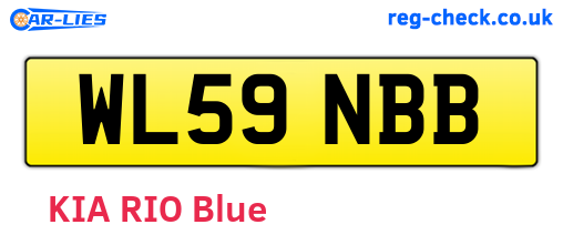 WL59NBB are the vehicle registration plates.